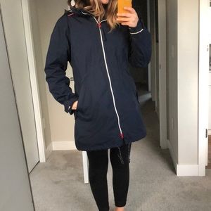 Blue Helly Hansen rain jacket